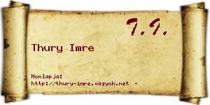 Thury Imre névjegykártya