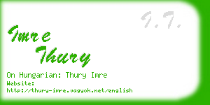 imre thury business card